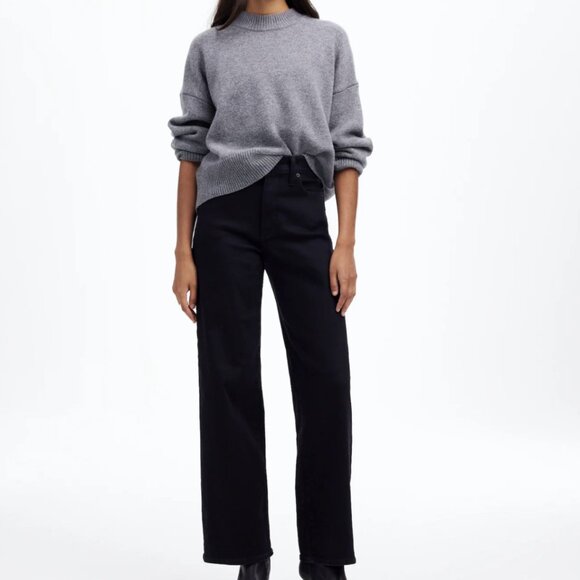 Madewell Perfect Vintage Wide-Leg High-Waist Jean - Black - Picture 1 of 7